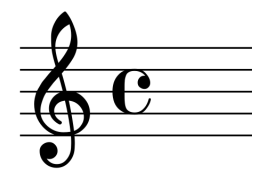 common time signature-piano sheet music