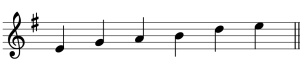 E minor pentatonic scale