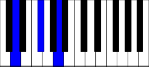 D major piano chord