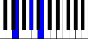 E major piano chord